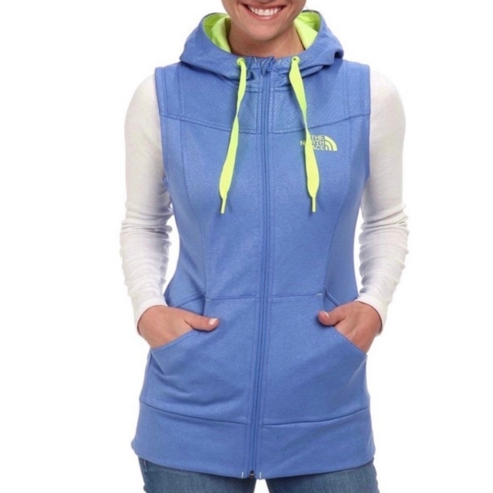 {The North Face} Suprema Front Zip Hooded Vest in Coastline Blue - Womens Small - Picture 11 of 11